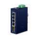 коммутатор/ PLANET IGS-510TF IP30 Compact size 4-Port 10/100/1000T + 1-Port 100/1000X SFP Gigabit Ethernet Switch (-40~75 degrees C, dual 9~48V DC/24V AC)