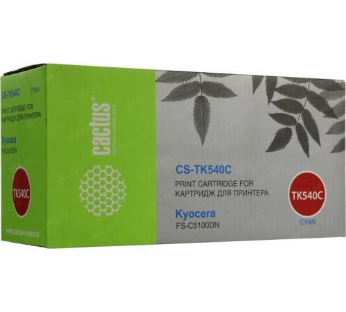 -/ Картридж лазерный Cactus CS-TK540C голубой (4000стр.) для Kyocera FS-C5100DN