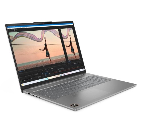 Ноутбук/ Lenovo IdeaPad Slim 5 16AKP10 16"(2880x1800 OLED)/AMD Ryzen AI 7  350(2Ghz)/16384Mb/512PCISSDGb/noDVD/Int:AMD Radeon 860M/Cam/BT/WiFi/80WHr/war 1y/1.76kg/luna grey/noOS + 100W, RU kbd