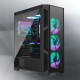 Корпус без блока питания/ Case Raijintek ARCADIA III-MS4, Midi-Tower, TG, 4x120mm ARGB, 1xUSB-A 3.0 + 2xUSB 2.0, ATX, mATX, mITX Black