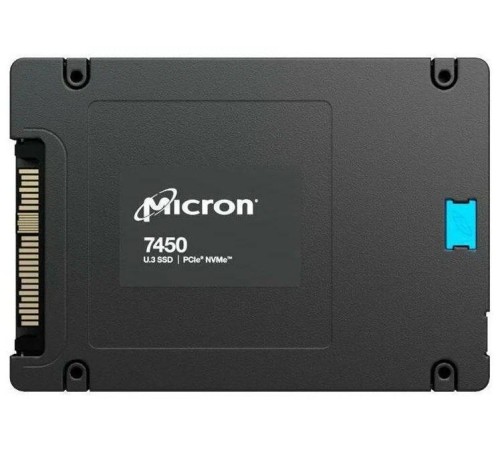 Твердотельный накопитель Micron 7450 PRO 3.84TB NVMe U.3 (15mm) PCIe NVMe Gen4 1x4 (v1.4) R6800/W5300MB/s 3D TLC MTTF 2М 1M/180K IOPS 7300TBW SSD Enterprise Solid State Drive, 1 year, OEM