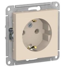 ATLASDESIGN РОЗЕТКА с заземлением со шторками, 16А, механизм, БЕЖЕВЫЙ