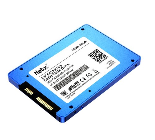 SSD накопитель Netac SSD N535S 120GB 2.5 SATAIII 3D NAND, 7mm, R/W up to 510/440MB/s, TBW 70TB, 5y wty