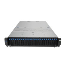 Сервер ASUS RS720-E11-RS24U 2U, 2xLGA4677, 32 DIMM DDR5, 24x 2.5"(12x NVMe+12x NVMe/SATA/SAS* hs), 2 x M.2 slot 2280, 2x10Gbe RJ45, 1 dual-slot GPU, 4 slots PCIe 5.0, 1x OCP 3.0, 2x2600W