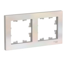 ATLASDESIGN 2-постовая РАМКА, универсальная, ЖЕМЧУГ