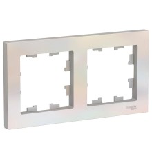 ATLASDESIGN 2-постовая РАМКА, универсальная, ЖЕМЧУГ