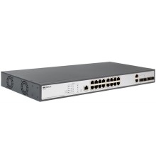 Коммутатор ORIGO Управляемый L2 PoE-коммутатор, 16x1000Base-T PoE, 2x1000Base-X SFP, 2xCombo 1000Base-T/SFP, PoE-бюджет 250 Вт, консольный порт RJ-45, комплект для установки в 19" стойку
