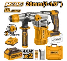 Аккумуляторный перфоратор BL 20В, 4,5Дж 2хАКБ 4Ач и ЗУ SUPER INGCO CRHLI202882