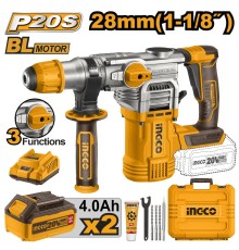 Аккумуляторный перфоратор BL 20В, 4,5Дж 2хАКБ 4Ач и ЗУ SUPER INGCO CRHLI202882
