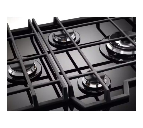 Встраиваемые газовые панели ELECTROLUX/ Газовая варочная поверхность - закаленное стекло, мощность: 8900 Вт, автоматический электроподжиг, Wok-конфорка, газ-контроль, решетки: чугун, независимая установка, размеры (ШхГ): 59x52 см