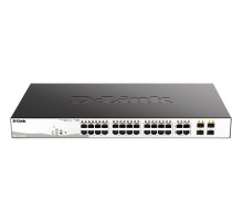 Коммутатор/ DGS-1210-28P/F5A Настраиваемый L2 PoE-коммутатор, 24x1000Base-T, 4хCombo 1000Base-T/SFP