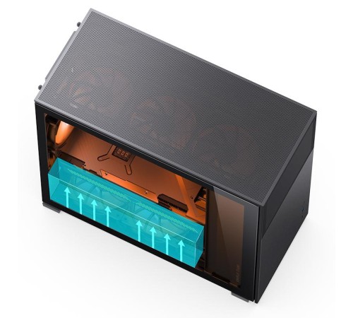Корпус без блока питания/ Case JONSBO D41 STD SCREEN, Midi-Tower, TG, no fans, 1xUSB-A 3.2 + 1xUSB-C 3.2, ATX, mATX, mITX Black