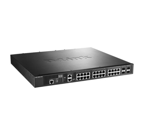 Управляемый коммутатор с 20 портами 10GBase-T и 4 комбо-портами 10GBase-T/SFP+/ Managed L2+ Stackable Switch 20x10GBase-T, 4xCombo 10GBase-T/SFP+, CLI, 1000Base-T Management, RJ45 Console, mini-USB Console, USB, Alarm RJ-45, Dying Gasp