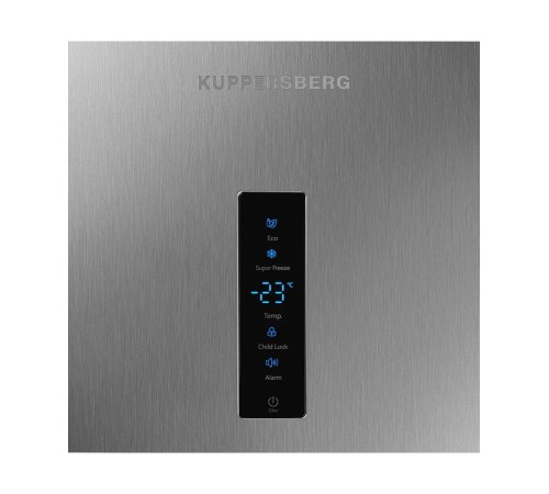 Морозильная камера Kuppersberg/ Отдельностоящая морозильная камера, габариты (ВхШxГ): 1885х595X666 мм, объем 300л, 41 дБ, No frost, ледогенератор, нержавеющая сталь Морозильная камера Kuppersberg/ Отдельностоящая морозильная камера, габариты (ВхШxГ): 1885х595X666 мм, объем 300л, 41 дБ, No frost, ледогенератор, нержавеющая сталь