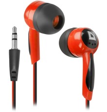 Defender Наушники вставки Basic 604 черный + красный