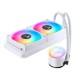 Система жидкостного охлаждения/ Water Cooling System JONSBO TG-240 White (260W, 240mm, White, ARGB/ Fans: 2x120mm, 66.19CFM, 35.4dBA, 1800RPM/ Pump height 72mm, 30dBA, 2400RPM, Rad thickness 27mm/ S: 1700, 1200, 115X, AM5, AM4)