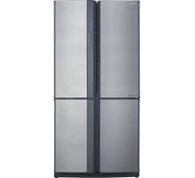Холодильник Sharp/ 183x89.2x77.1 см, объем камер 394+211, No Frost, морозильная камера снизу, серебристый
