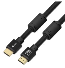 GCR Кабель Premium 10.0m HDMI 2.1, ECO Soft капрон, черный, HDR 4:4:4, Ultra HD, 8K*30Hz/4K*120Hz, 3D, 48 Гбит/с, 3 Х экран с армированием, GCR-55776