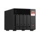 Сетевое хранилище без дисков/ SMB QNAP TS-473A-8G NAS, 4-tray w/o HDD, 2xM.2 SSD Slot. Quad-сore AMD Ryzen Embedded V1500B 2.2 GHz, 8GB DDR4 (1 x 8GB) up to 64GB (2 x 32GB), 2x 2.5 Gigabit LAN