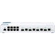 Коммутатор/ QNAP QSW-M408-4C 10 Gbps managed switch with 4 SFP + ports, combined with RJ-45, 8 1 Gbps RJ-45 ports, bandwidth up to 96 Gbps, JumboFrame support.