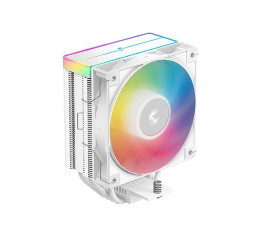 Кулер для процессора DEEPCOOL AG400 WH ARGB V2 LGA1851/1700/1200/115X/AM5/AM4 (18шт/кор, TDP 220W, PWM, ARGB Fan 120mm, 4 тепл. трубки, белый) RET (R-AG400-WHAMMN-GJD)