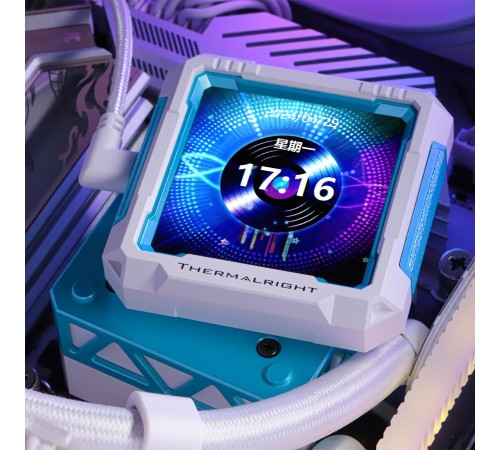 Водяное охлаждение для процессора/ Water Cooling System Thermalright Frozen Warframe Pro 360 White Argb (360mm, White, ARGB/ Fans: 3x120mm, 70.84CFM, 29.8dBA, 2000RPM/ Pump height 60mm, 23dBA, 3000RPM, Rad thickness 27mm/ S: 1200, 1700, 1851, 2011, 2066,