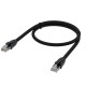 GCR Патч-корд прямой 2.5m UTP кат.6, черный, 24 AWG, ethernet high speed, RJ45, T568B, GCR-52529