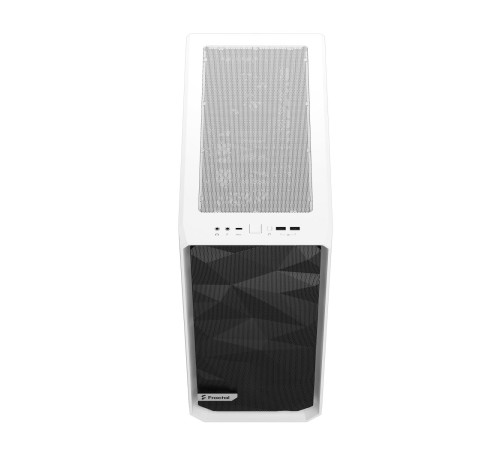 Корпус ПК без блока питания/ Case Fractal Design Meshify 2 Compact TG Clear Tint, Midi-Tower, 2x140mm + 1x120mm, 2xUSB-A 3.2 + 1xUSB 3.2 Type-C ATX, mATX, mITX White