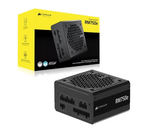 Блоки питания/ Power Supply Corsair RM750e, 750W 80+ Gold (ATX, 3.1, PCIe 5.1, Full modular, 1x24(20+4)pin, 2xEPS/ATX 12V 8-pin (4+4), 1x12V-2x6(12+4)pin, 2x12V-2x6 to Dual 8-Pin(6+2), 1xPCIe 8-Pin(6+2), 4xSATA (4 Straight SATA), 4xSATA / PATA (2 Straight Блоки питания/ Power Supply Corsair RM750e, 750W 80+ Gold (ATX, 3.1, PCIe 5.1, Full modular, 1x24(20+4)pin, 2xEPS/ATX 12V 8-pin (4+4), 1x12V-2x6(12+4)pin, 2x12V-2x6 to Dual 8-Pin(6+2), 1xPCIe 8-Pin(6+2), 4xSATA (4 Straight SATA), 4xSATA / PATA (2 Straight