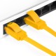 Greenconnect Патч-корд PROF плоский прямой 1.0m, UTP медь кат.6, желтый, позолоченные контакты, 30 AWG, ethernet high speed 10 Гбит/с, RJ45, T568B