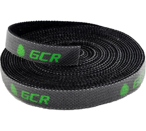 Лента липучка GCR, для стяжки, 1м, черная, GCR-51417