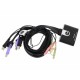 2-портовый KVM-переключатель со встроенными  KVM кабелями (1,2м), 1 user(HDMI(Female)+2xAudio(Female)+2xUSB(Тип А Female), KVM-порты:(HDMI(Male)+2xAudio(Male)+2xUSB(Тип A Male). Поддержка до (1920 x 1200) 1080p. Звук 2.1/ PETITE 2 PORT USB2.0 HDMI KVM SWI