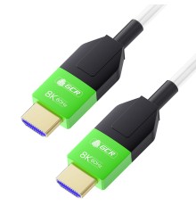 GCR Кабель 20.0m оптический HDMI 2.1 8K 60Hz, 4K 144Hz, высокоскоростной 48.0 Гбит/с, белый