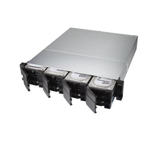 Полка расширения сетевого хранилища без дисков/ SMB QNAP TL-R1200C-RP USB 3.2 Gen 2 Type-C JBOD storage enclosure, 12-tray 3,5"/2,5" w/o HDD, 2xPSU. Rackmount. W/o rail kit RAIL-B02