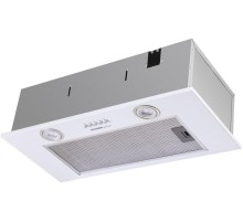 ВЫТЯЖКА HOMSair Camelia Power 60 White/ полновстраиваемая, кнопочное управление, 3 скорости, 580 м3/ч, до 30 м2, 52 дБ, светодиодное LED-освещение, угольный фильтр CF02X 1 шт., ШхВхД: 650х172х260 мм, белый цвет