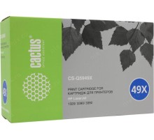-/ Картридж лазерный Cactus CS-Q5949X Q5949X черный (6000стр.) для HP LJ 1320/3390/3392