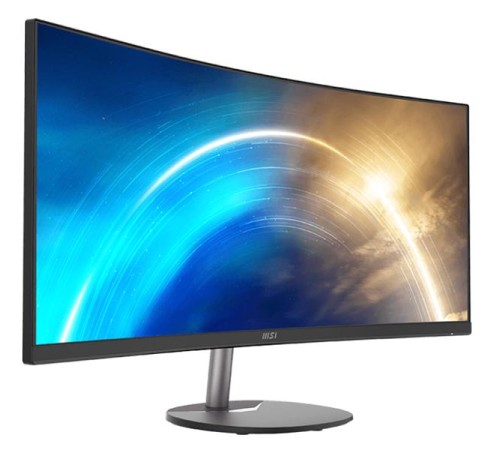 Монитор MSI PRO MP341CQ 34" 21:9 UWQHD(3440x1440) VA Curve1500R,1ms(MPRT),3000:1,100M:1,300nit,178/178,2xHDMI 2.0,DP 1.2,Tilt,Speaker,VESA,100Hz,Black,1y war-ty