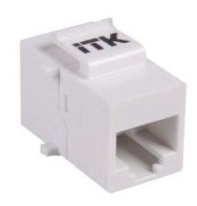 Проходной адаптер кат.5E UTP, RJ45-RJ45, тип Keystone Jack