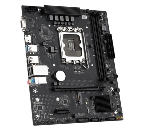 Материнская плата MAXSUN MS-Challenger B760M-F, LGA1700, B760, 2*DDR4, 3*SATA3, M.2, 2*USB 3.2, 4*USB 2.0, 1*PCIEx16, 1*PCIEx1, VGA+HDMI,  mATX