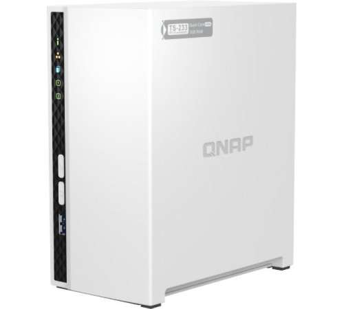 Сетевое хранилище без дисков/ SMB QNAP TS-233 NAS 2 HDD trays. ARM 4-core Cortex-A55 2.0GHz, ram 2 GB (max), 1x1GbE, 2xUSB 2.0 port,1xUSB 3.2 Gen 1 Сетевое хранилище без дисков/ SMB QNAP TS-233 NAS 2 HDD trays. ARM 4-core Cortex-A55 2.0GHz, ram 2 GB (max), 1x1GbE, 2xUSB 2.0 port,1xUSB 3.2 Gen 1