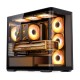 Корпус без блока питания/ Case JONSBO D300, Mini-Tower, TG, no fan, 2xUSB-A 3.2 + 1xUSB-C 3.2, mATX, mITX Black