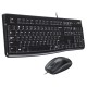 Комплект (клавиатура + мышь)/ Keyboard+mouse Logitech Desktop MK120 Black ( USB, keyboard: waterproof,  mouse: optical, 1000dpi, 3btn+Scroll) Retail