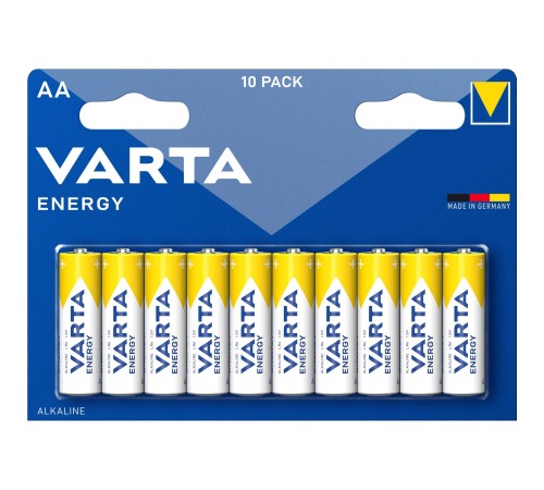 Батарейка AA/ Батарейка Varta ENERGY LR6 AA BL10 Alkaline 1.5V (4106) (10/200/36000) (10 шт.) Батарейка AA/ Батарейка Varta ENERGY LR6 AA BL10 Alkaline 1.5V (4106) (10/200/36000) (10 шт.)