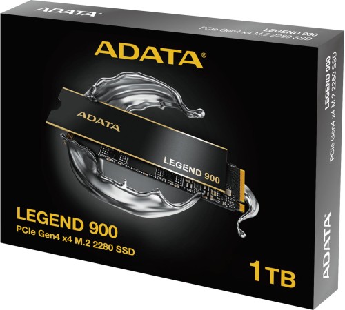 Твердотельный накопитель/ ADATA SSD LEGEND 900, 1024GB, M.2(22x80mm), NVMe 1.4, PCIe 4.0 x4, 3D NAND, R/W 7000/4700MB/s, IOPs н.д./н.д., TBW 600, DWPD 0.14, with Heat Sink (5 лет) Твердотельный накопитель/ ADATA SSD LEGEND 900, 1024GB, M.2(22x80mm), NVMe 1.4, PCIe 4.0 x4, 3D NAND, R/W 7000/4700MB/s, IOPs н.д./н.д., TBW 600, DWPD 0.14, with Heat Sink (5 лет)