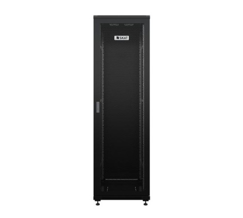 Телекоммуникационный шкаф (4403) Бастион SKAT TB-22R680PF-B Телекоммуникационный шкаф 22U/600x800мм/Пд-перф/Зд-металл/RAL9005/53,3кг/1.5 л.г