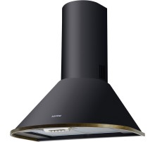 Вытяжка Korting/ Каминная, Retro, 60 см, 950 м3/ч, механическое управление, 4 режима, матовый черный+бронза