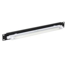 19" осветительная панель, 1U, с ручным вкл., черная