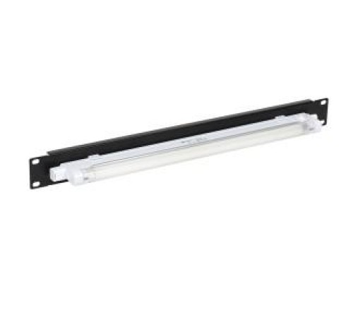 19" осветительная панель, 1U, с ручным вкл., черная