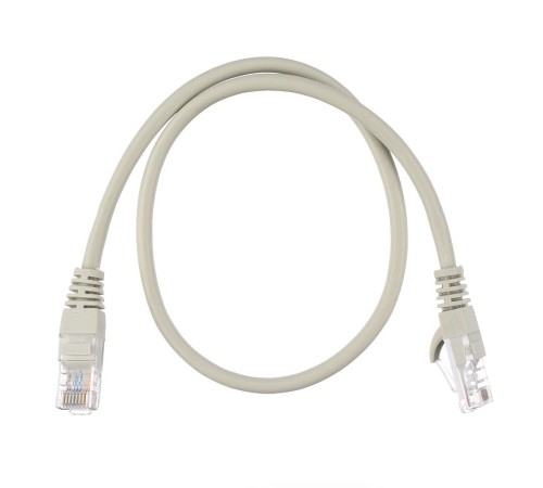 Патч-корд/ Патч-корд GoPower RJ-45 (m)-RJ-45 (m) 2.0м кат.5е ПВХ 26AWG CCA серый в пакете (1/125)