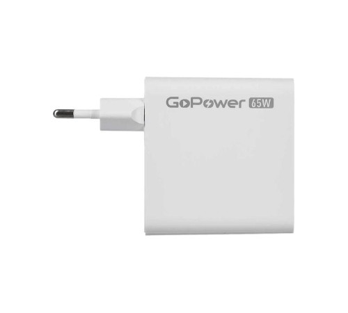 Сетевое З/У/ Сетевое З/У GoPower GPQC10 1USB+2Type-C 65W QC3.0 GAN белый Сетевое З/У/ Сетевое З/У GoPower GPQC10 1USB+2Type-C 65W QC3.0 GAN белый